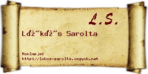 Lökös Sarolta névjegykártya