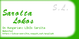 sarolta lokos business card